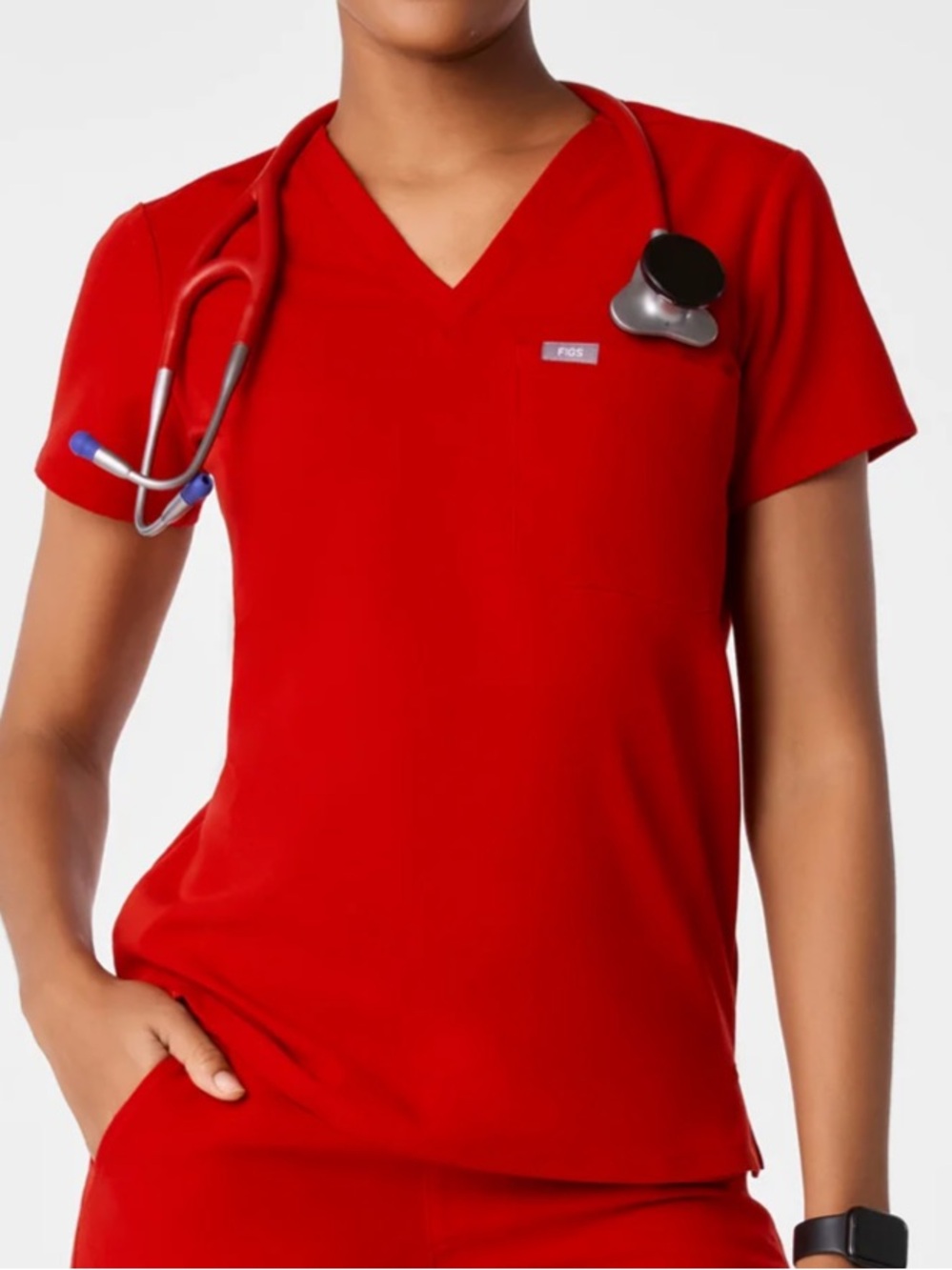 FIGS Catarina One Pocket Medical Scrub Top-
Limited Edition Winning Red | Size S